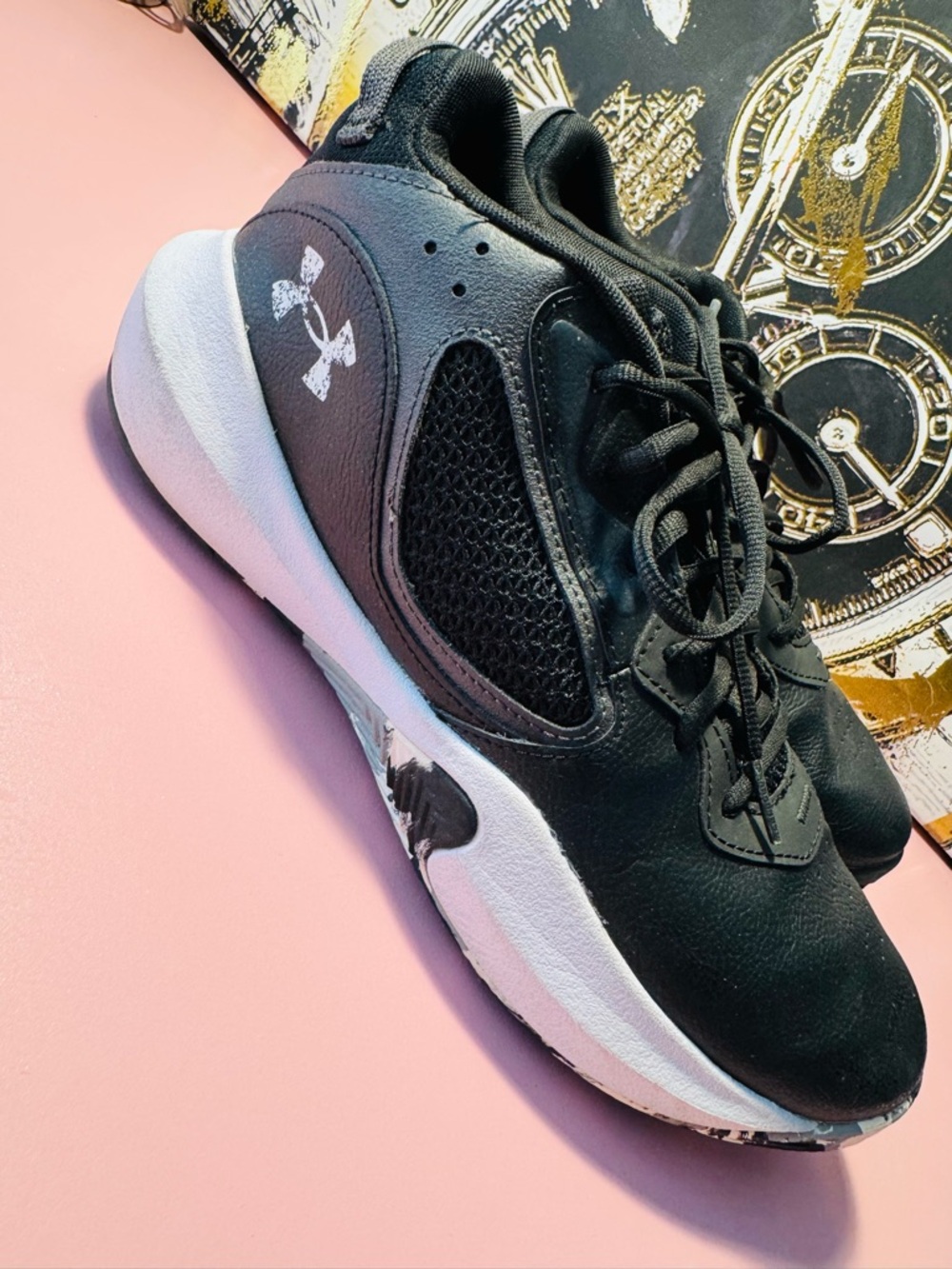 Under Armour Black & White Trainer Sneakers